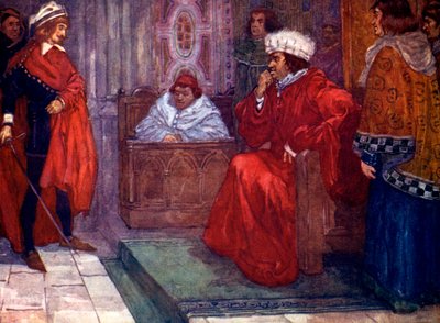 ...wysyłam cię do więzienia - powiedział sędzia Gascoigne, XIV wiek, 1905 r. autorstwa A. S. Forrest