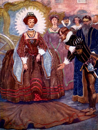 „Szybko zdejmując płaszcz rzucił go na ziemię”, 1581, 1905. autorstwa A S Forrest