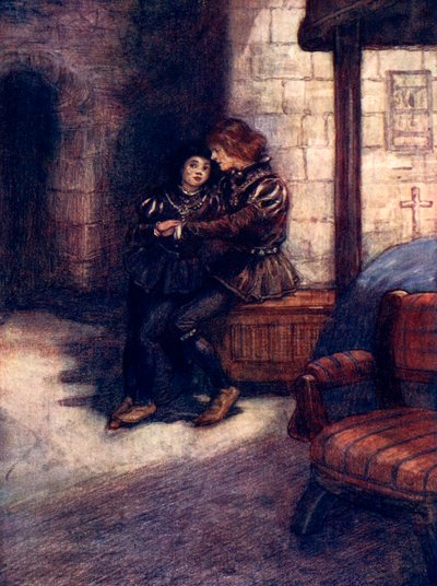 Dni wydawały się dwóm małym chłopcom bardzo długie i ponure, ok. 1483 r., 1905 r. autorstwa A. S. Forrest