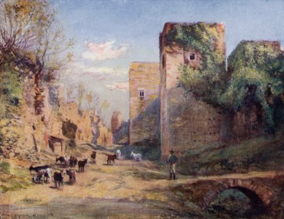 Granada, Wieże Infantek (kolor lito) autorstwa A. Trevor Haddon