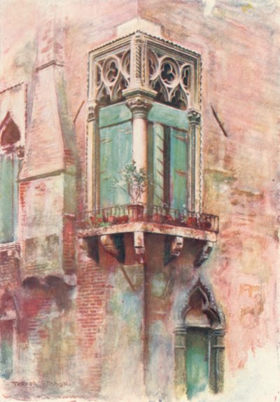 Okno narożne Palazzo Priuli autorstwa A. Trevor Haddon