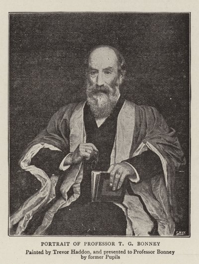 Portret profesora T.G. Bonneya autorstwa A. Trevor Haddon