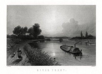 Rzeka Trent, Anglia, 1883. autorstwa A. Willmore