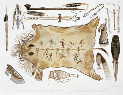 „Indyjskie naczynia i broń”, 1843 r. autorstwa A Zschokke