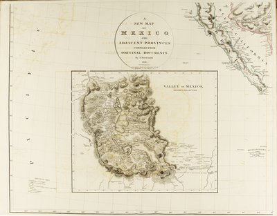 Nowa mapa Meksyku i sąsiednich prowincji autorstwa Aaron Arrowsmith