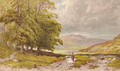 Pierwsze spojrzenie na Grasmere z drogi Keswick (chromolitho) autorstwa Aaron Edwin Penley