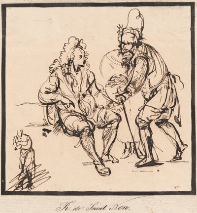 Ogrodnik i Dżentelmen autorstwa Abbé de Saint Non Jean Claude Richard