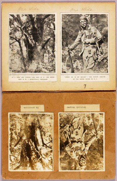 Britische Scharfschützen-Tarnung (frühe Bilder), Studienmappe für das Buch Concealing Coloration in the Animal Kingdom autorstwa Abbott Handerson Thayer