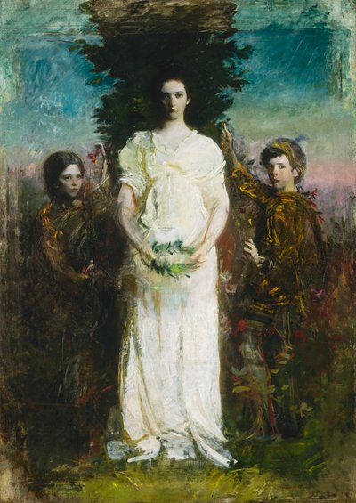 Moje dzieci Mary, Gerald i Gladys Thayer, ca. 1897. autorstwa Abbott Handerson Thayer