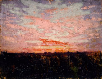 Wschód lub zachód słońca, studium do książki, Ukrywanie ubarwienia w królestwie zwierząt autorstwa Abbott Handerson Thayer
