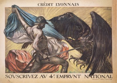 Kredyt Lyonnais. Zapisz się do czwartej pożyczki krajowej, 1918. autorstwa Abel Faivre