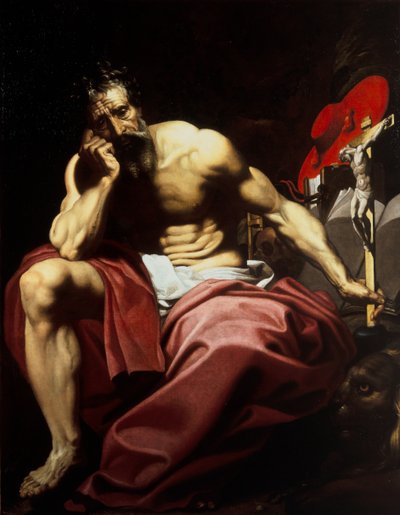 Św. Hieronim, ok. 1610 r. (olej na płótnie) autorstwa Abraham (attr.to) Janssens