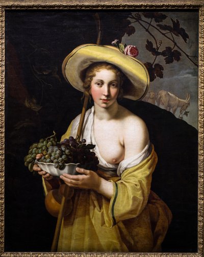 Bergere z daniem z winogron autorstwa Abraham Bloemaert