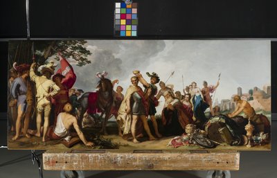 Scena koronacyjna (olej na drewnie) autorstwa Abraham Bloemaert