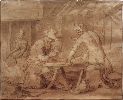 Satyr u rolnika autorstwa Abraham Bloemaert