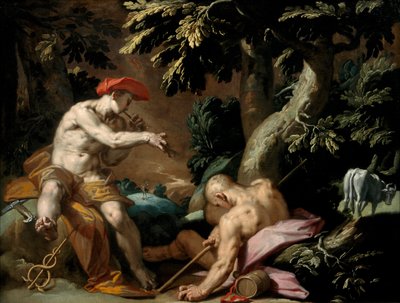Merkury, Argus i Io, ok. 1592 autorstwa Abraham Bloemaert