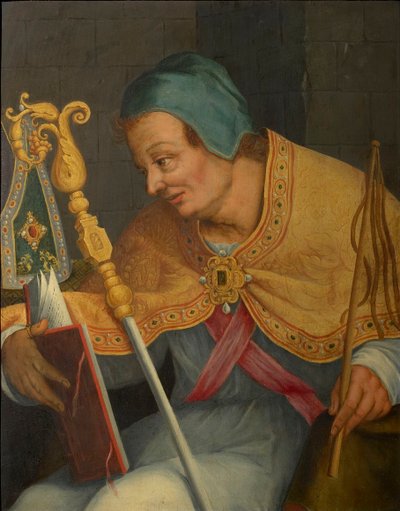 Św. Ambroży, Arcybiskup Mediolanu. autorstwa Abraham Bloemaert