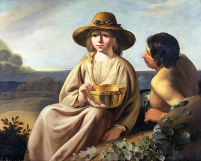Pasterz i pasterka autorstwa Abraham Bloemaert