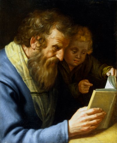 „Św. Mateusz i Anioł”, 1621 autorstwa Abraham Bloemaert
