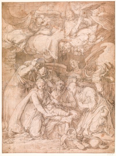 Adoracja pasterzy autorstwa Abraham Bloemaert
