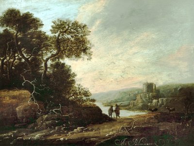 Krajobraz z ruinami zamku autorstwa Abraham Blommaert
