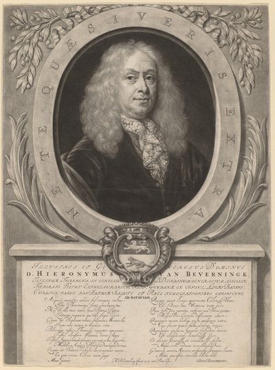 Hieronymus van Beverningk autorstwa Abraham Blooteling after Nicolaes Maes