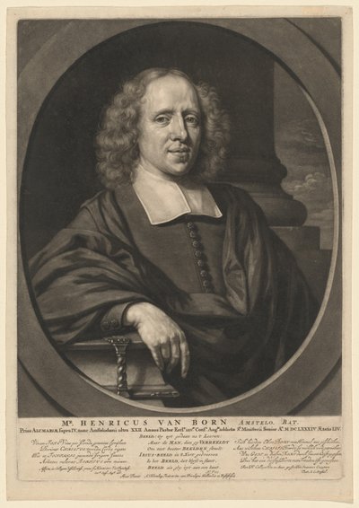 Pan. Henricus z Born autorstwa Abraham Blooteling, after Nicolaes Maes