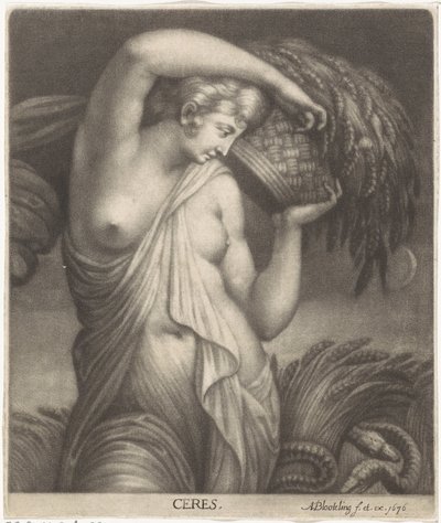 Ceres na polu kukurydzy Ceres (tytuł na obiekcie) autorstwa Abraham Bloteling