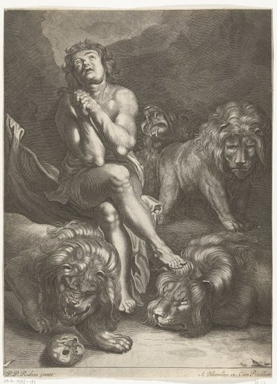 Daniel w lwiej jamie autorstwa Abraham Bloteling