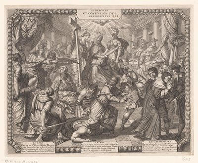 Rekolekcje jansenistów La Deroute et Confusion des Iansenistes. (tytuł na obiekcie) autorstwa Abraham Bosse