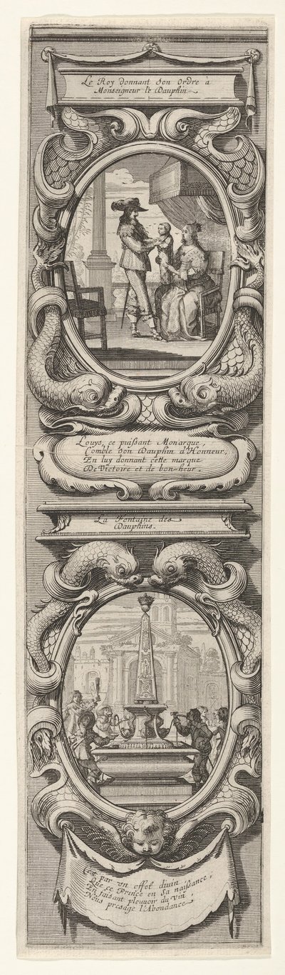 Alegorie na cześć narodzin delfina, ca. 1638. autorstwa Abraham Bosse