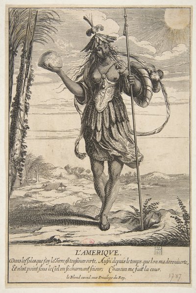 Ameryka LAmerique. autorstwa Abraham Bosse