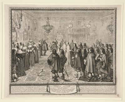 Ceremonia obserwowana w umowie małżeńskiej autorstwa Abraham Bosse