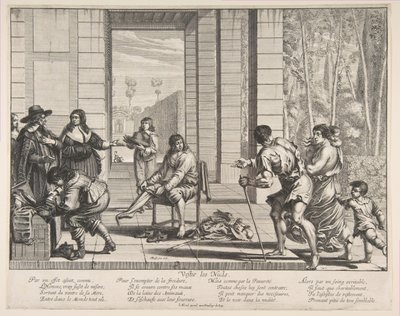Żebracy odzieżowi, 1635. autorstwa Abraham Bosse