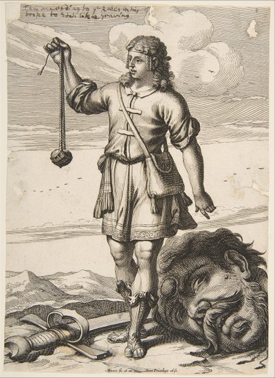 Dawid z głową Goliata, 1651. autorstwa Abraham Bosse