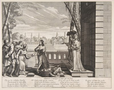 Nakarmienie głodnych, 1635. autorstwa Abraham Bosse