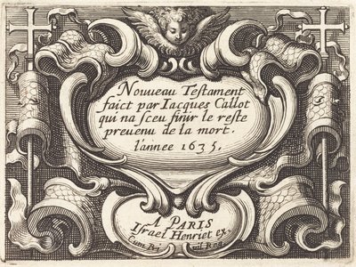 Frontyspis do „Nowego Testamentu” Callota autorstwa Abraham Bosse