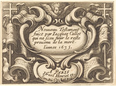 Frontyspis do „Nowego Testamentu” Callota autorstwa Abraham Bosse