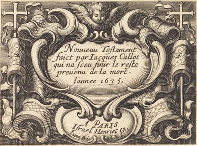 Frontyspis do „Nowego Testamentu” Callota autorstwa Abraham Bosse