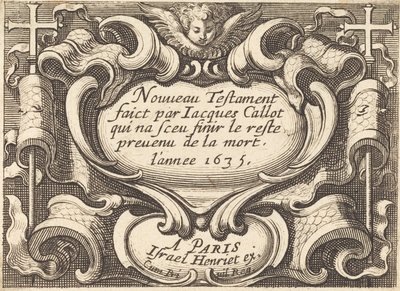 Frontyspis do „Nowego Testamentu” Callota autorstwa Abraham Bosse