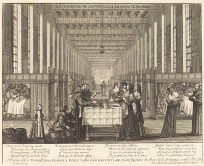 Infirmeria szpitala de la Charite de Paris autorstwa Abraham Bosse