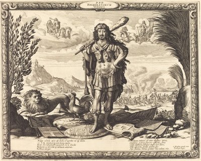Ludwik XIII jako Herkules autorstwa Abraham Bosse