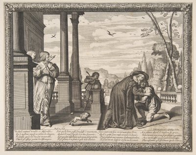 Powrót syna marnotrawnego, ca. 1636. autorstwa Abraham Bosse