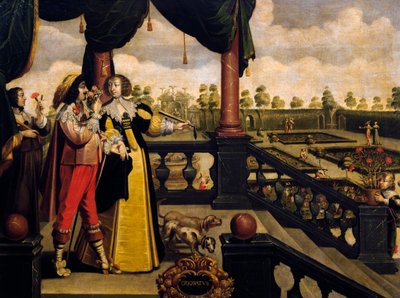 Zmysł węchu, ok. 1635, Abraham Bosse (1604-1676), po obrazie z serii 5 nieznanego artysty, Francja autorstwa Abraham Bosse