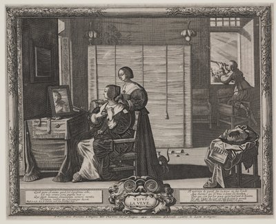 Wzrok (La Veue), c.1635-38 (grawerowanie i akwaforta) autorstwa Abraham Bosse
