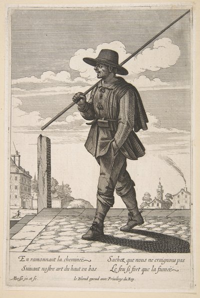 Kominiarz, połowa do końca XVII wieku. autorstwa Abraham Bosse