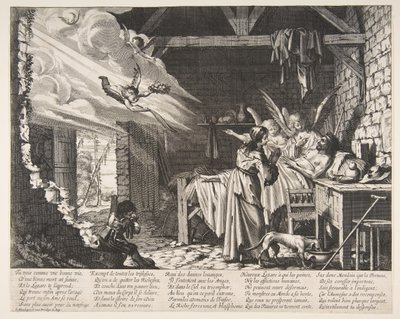 Śmierć Łazarza, 1620-1676. autorstwa Abraham Bosse