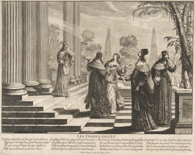 Odrzucone głupie dziewice, ca. 1635. autorstwa Abraham Bosse