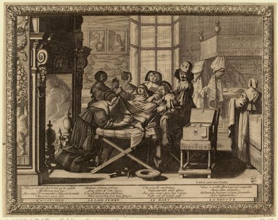 Małżeństwo w mieście: poród autorstwa Abraham Bosse