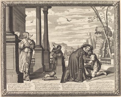 Syn marnotrawny przyjęty przez ojca autorstwa Abraham Bosse
